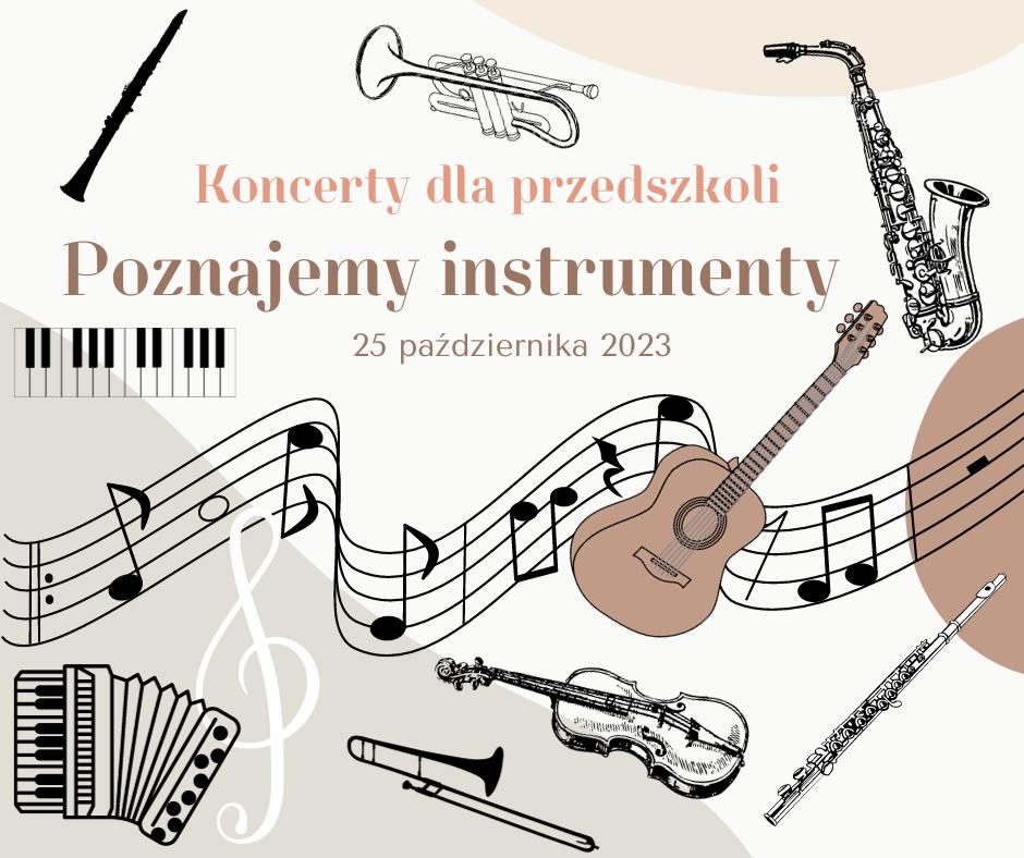 Plakat z informacjami o koncercie dla przedszkoli