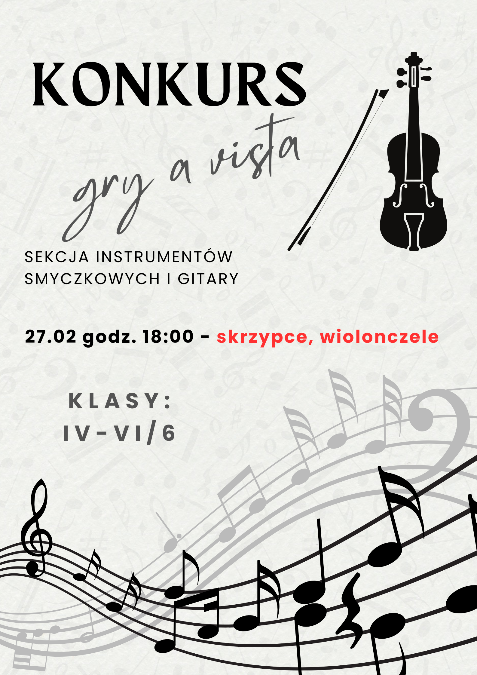 Afisz do konkursu a vista