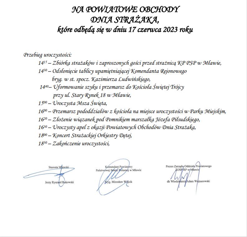 POWIATOWE OBCHODY DNIA STRAŻAKA