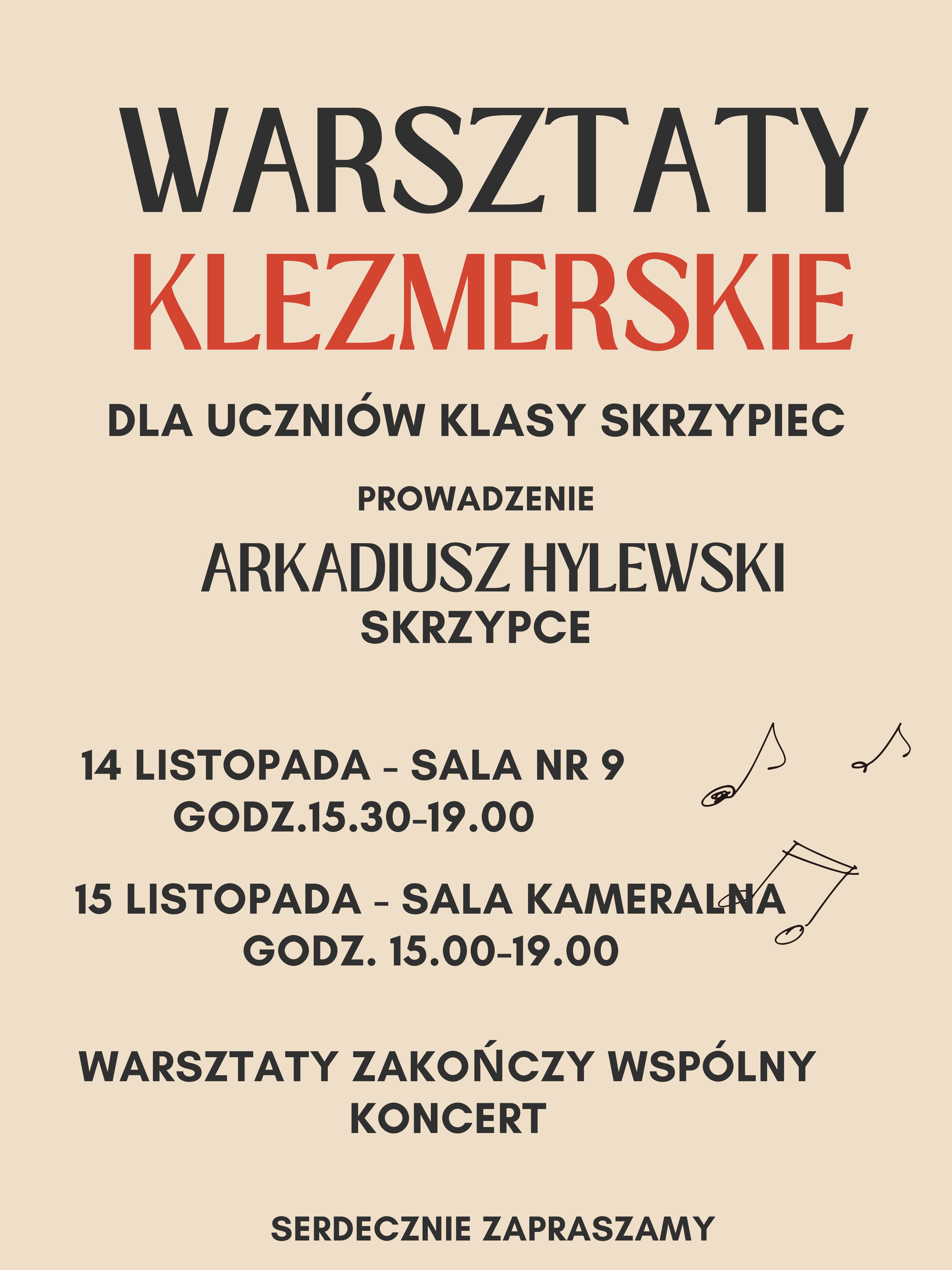 Warsztaty klezmerskie z Arkadiuszem Hylewskim