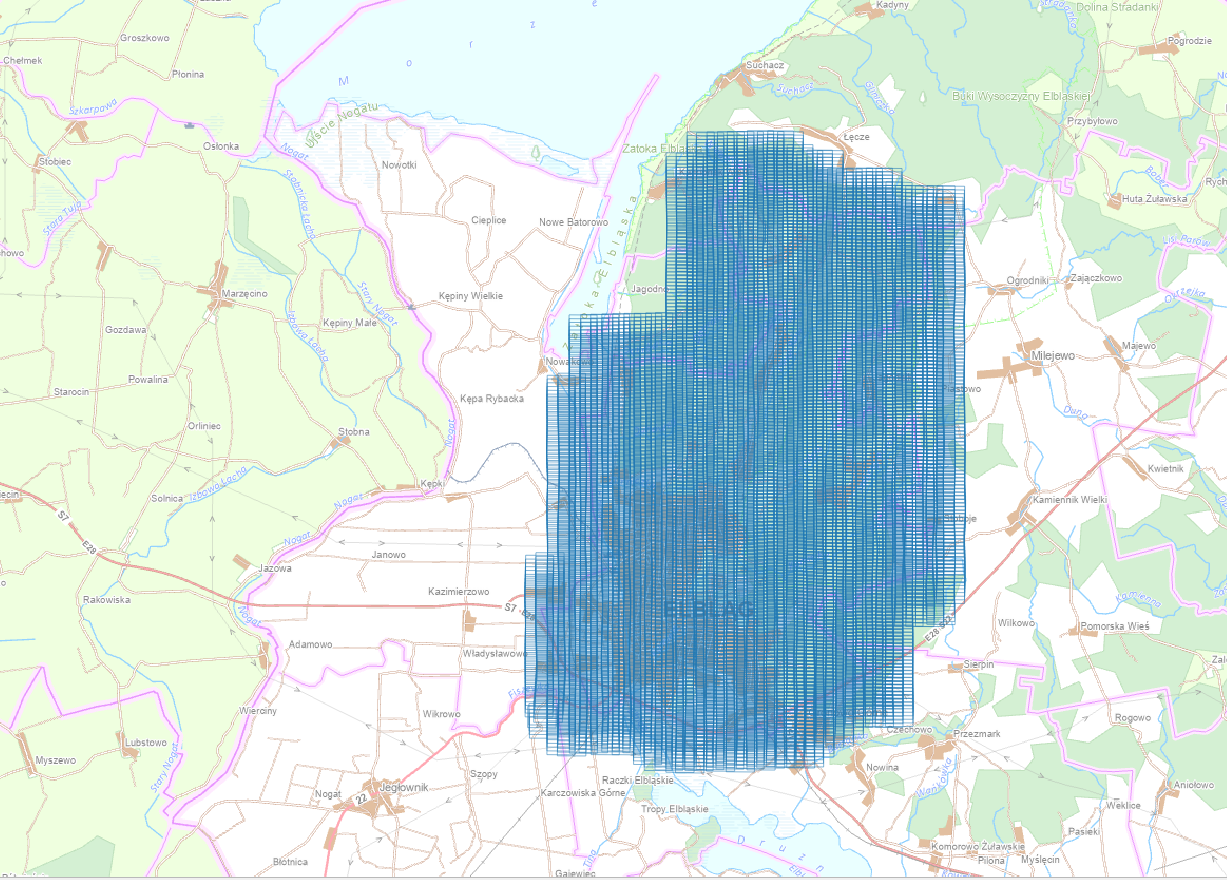 Ilustracja przedstawia zrzut ekranu z zasięgiem nowo przyjętych danych.