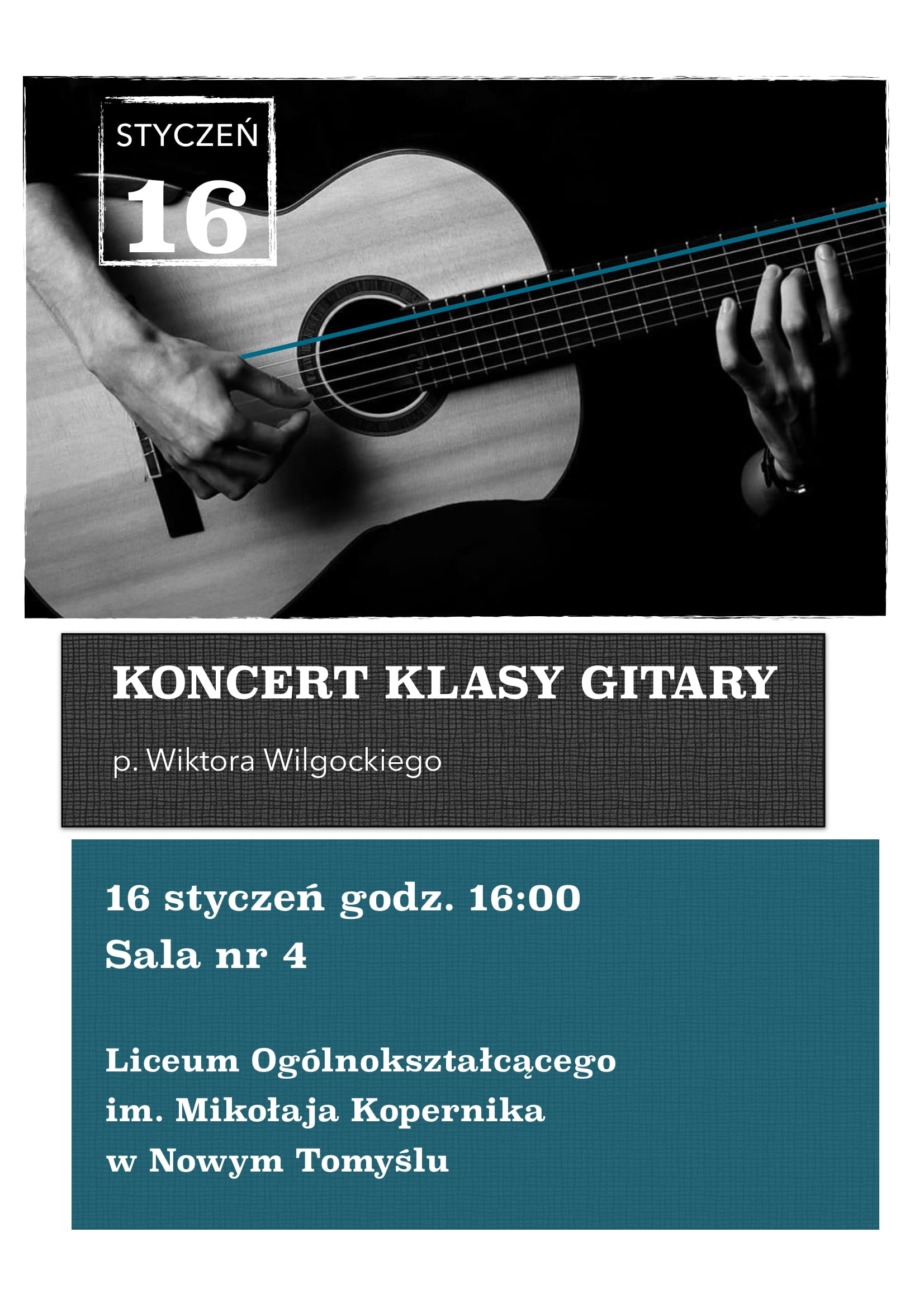 Plakat - Koncert klasy gitary