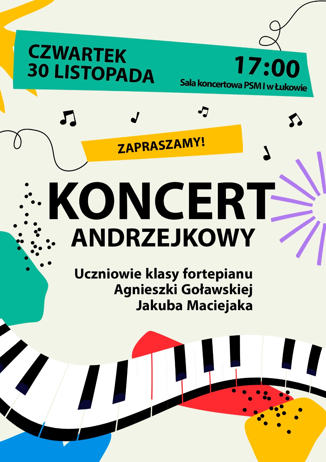 Plakat informujący o koncercie