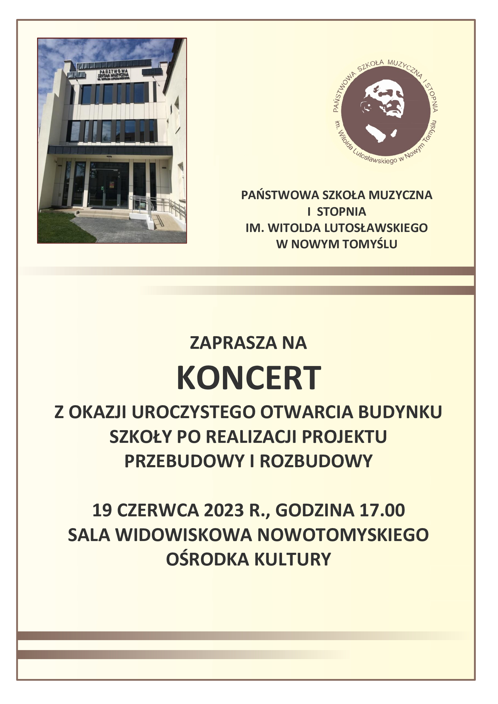 Plakat - Otwarcie Szkoły