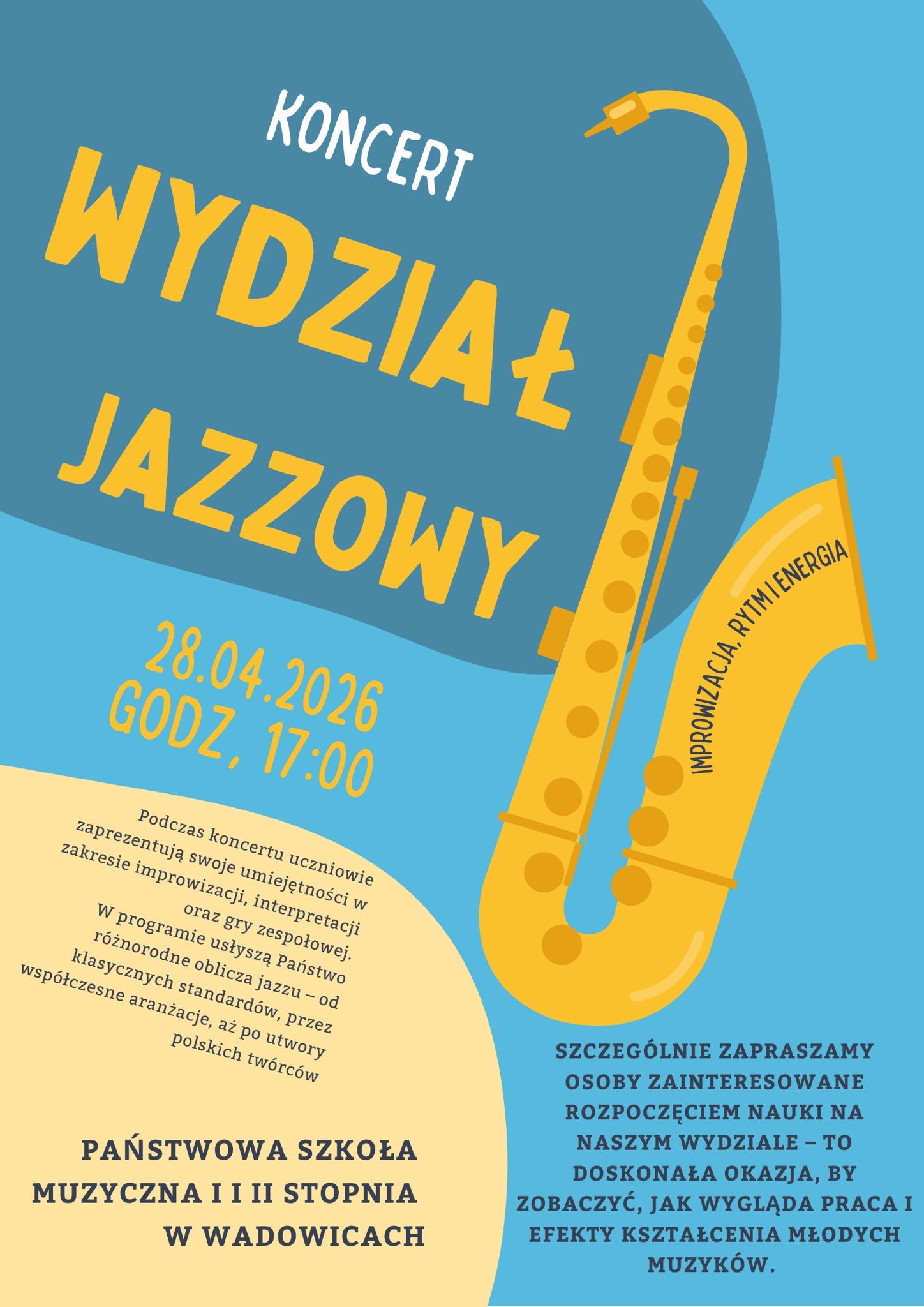 Koncert wydziału jazzowego 28.04.2026