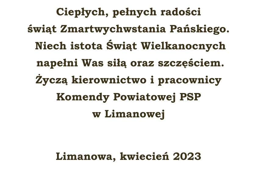 Życzenia z okazji Świąt Wielkiej Nocy