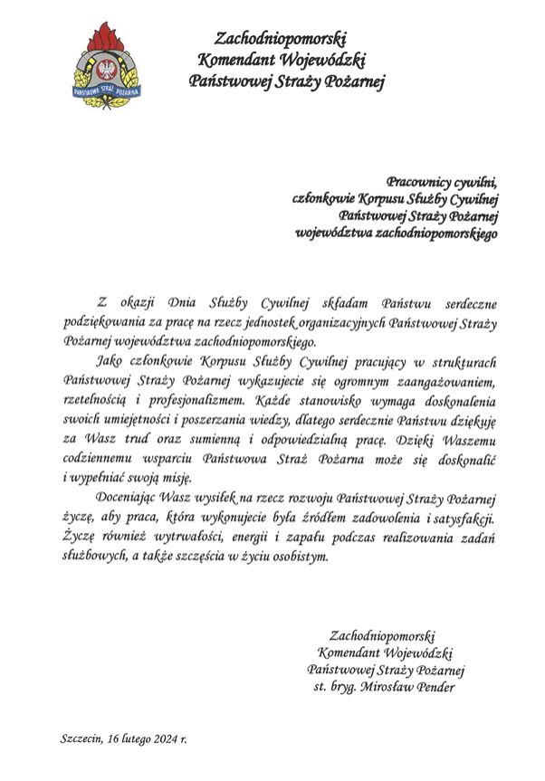 Życzenia z okazji dnia słuzby cywilnej