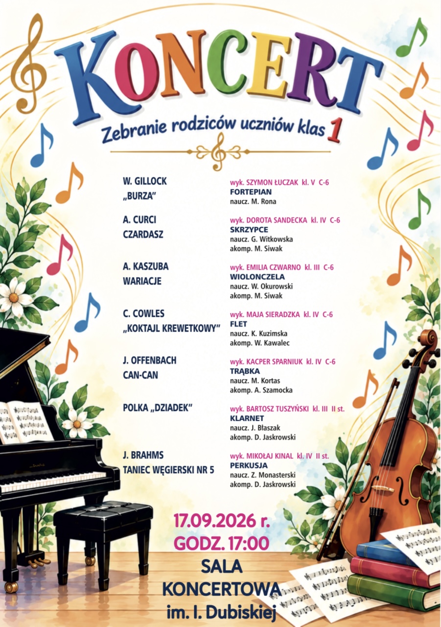 Koncert i Zebranie rodziców klas pierwszych
