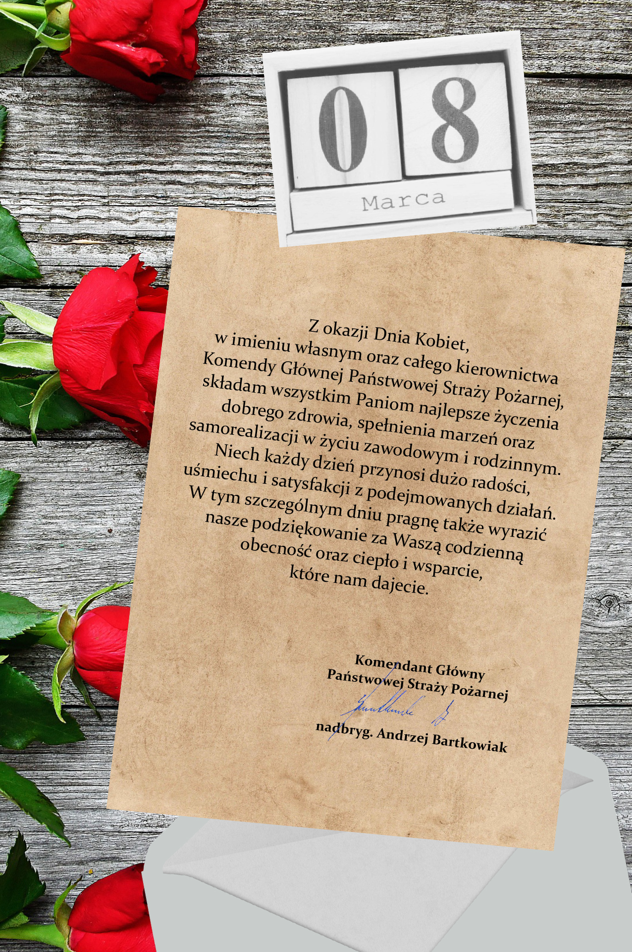 Zyczenia Komendanta Głównego z okazji Dnia Kobiet