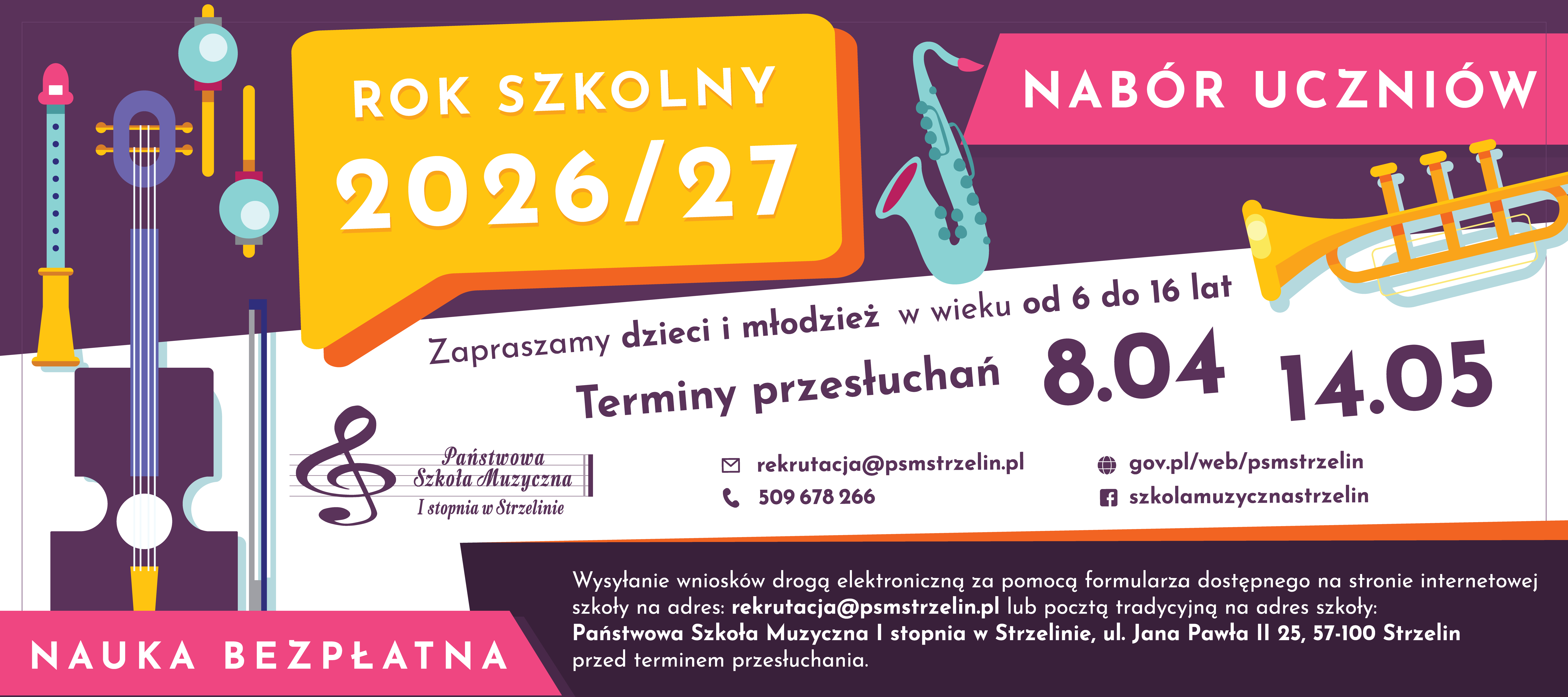 Baner Rekrutacja 2026/2027