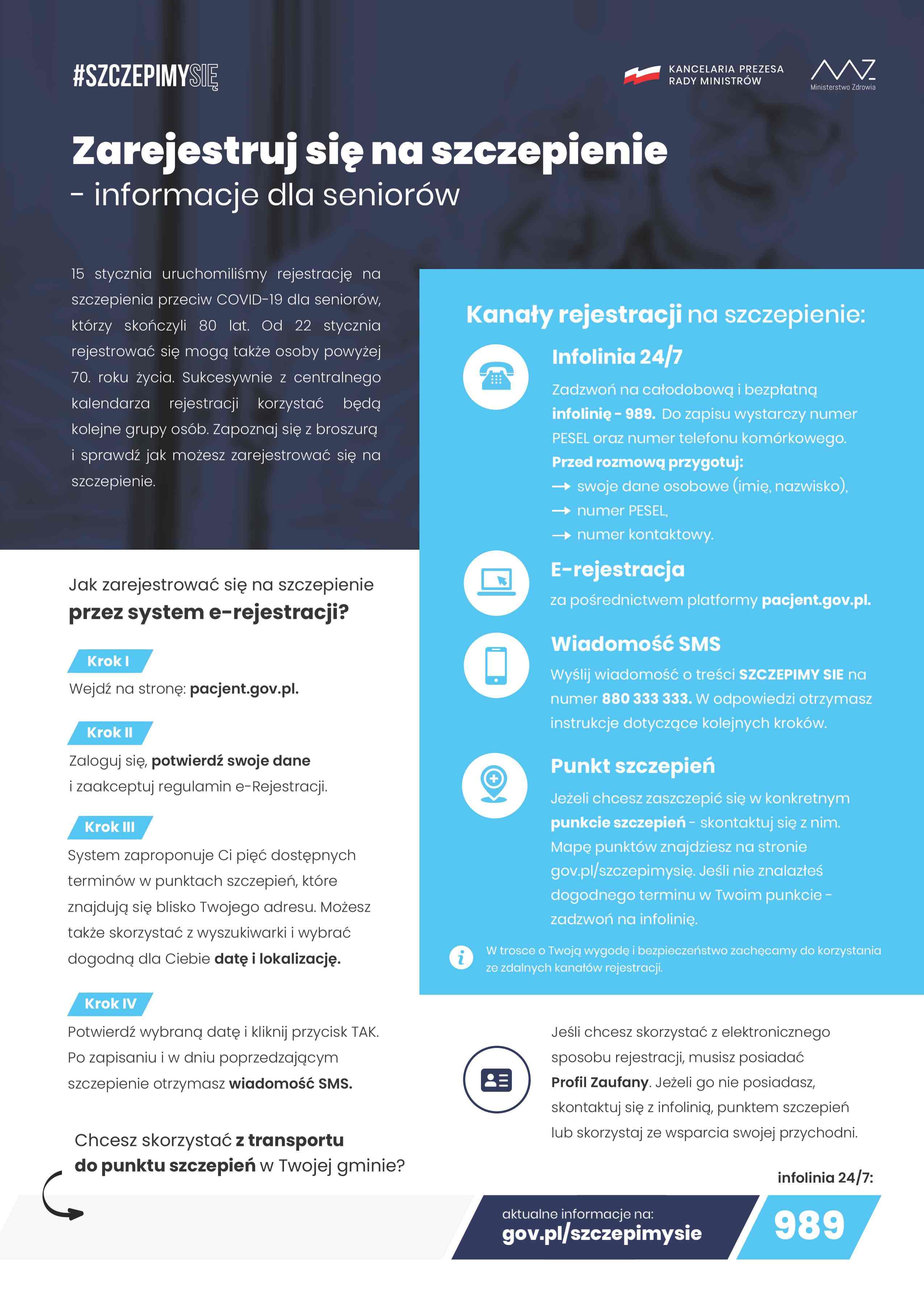 Ulotka informacyjna z treścią.