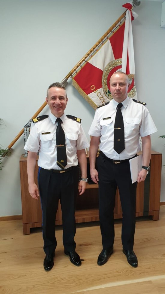 nadbryg. Andrzej Bartkowiak oraz st. bryg. Dariusz Matczak