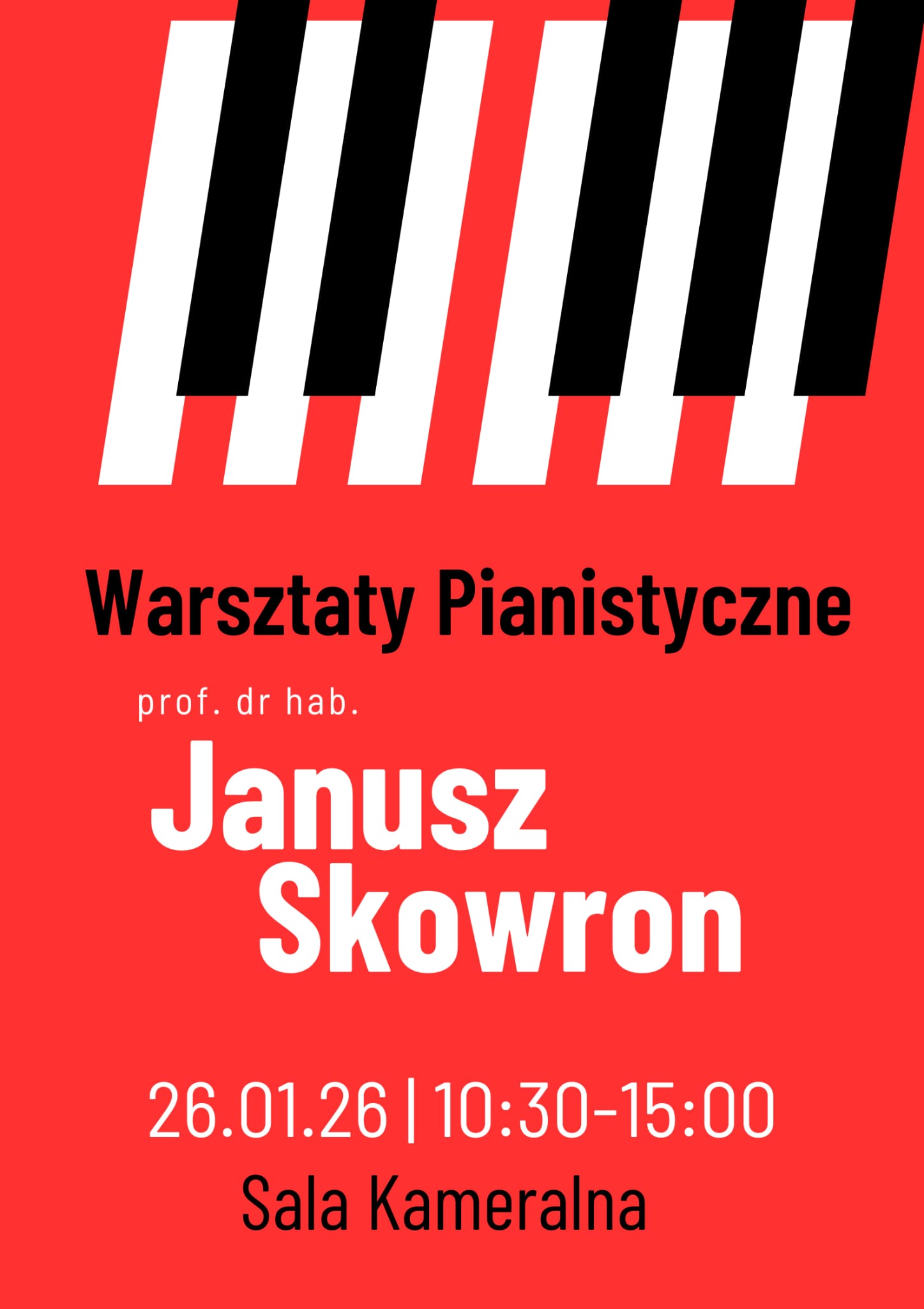 Afisz warsztaty pianistyczne
