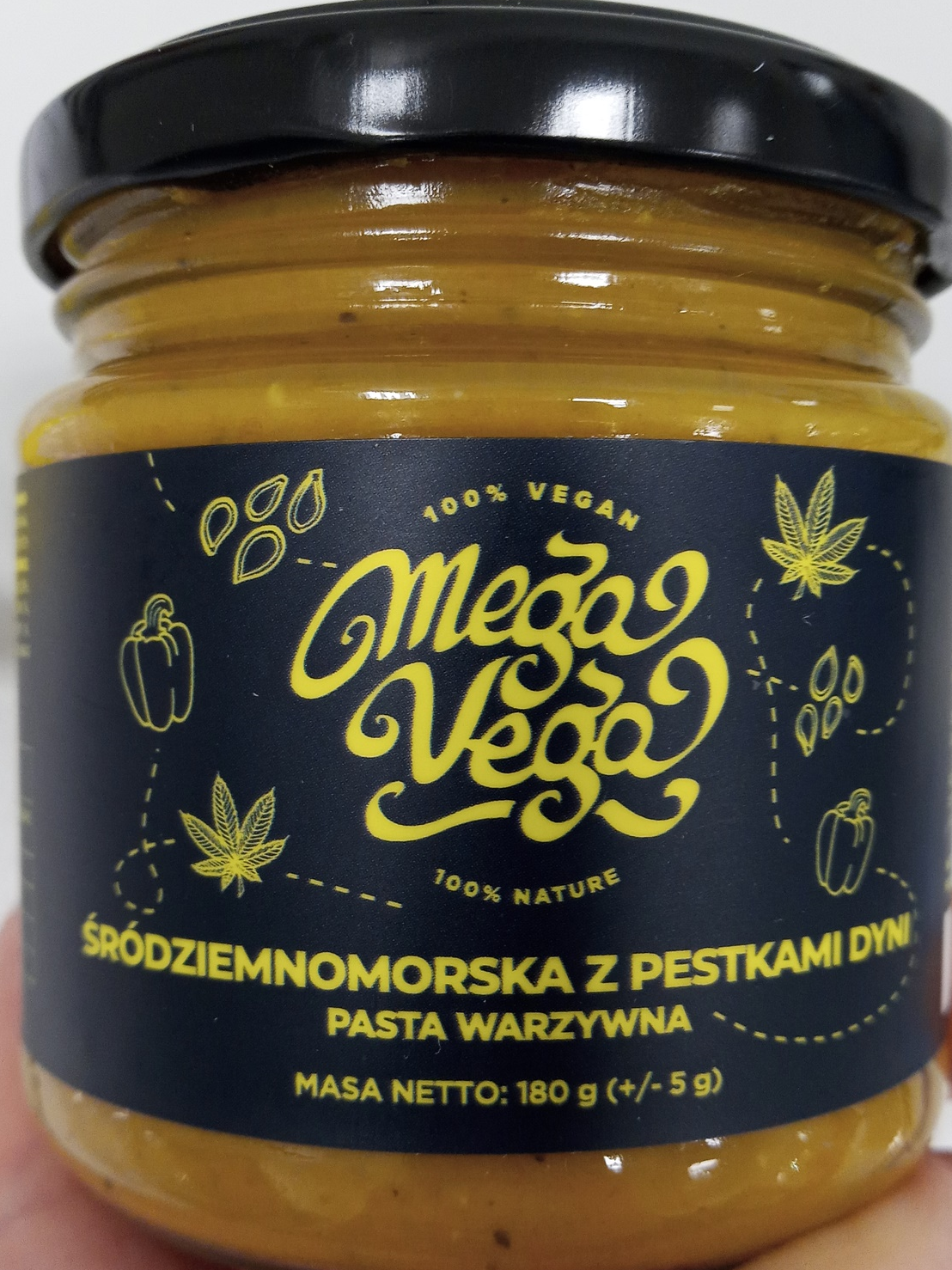 Pasta warzywna śródziemnomorska z pestkami dyni Mega Vega
