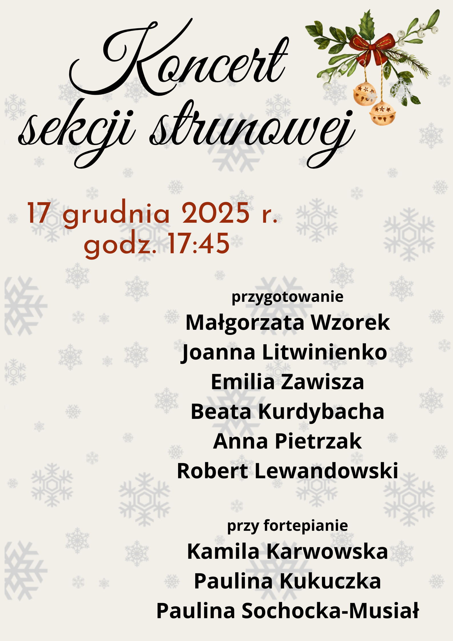 koncert sekcji strunowej