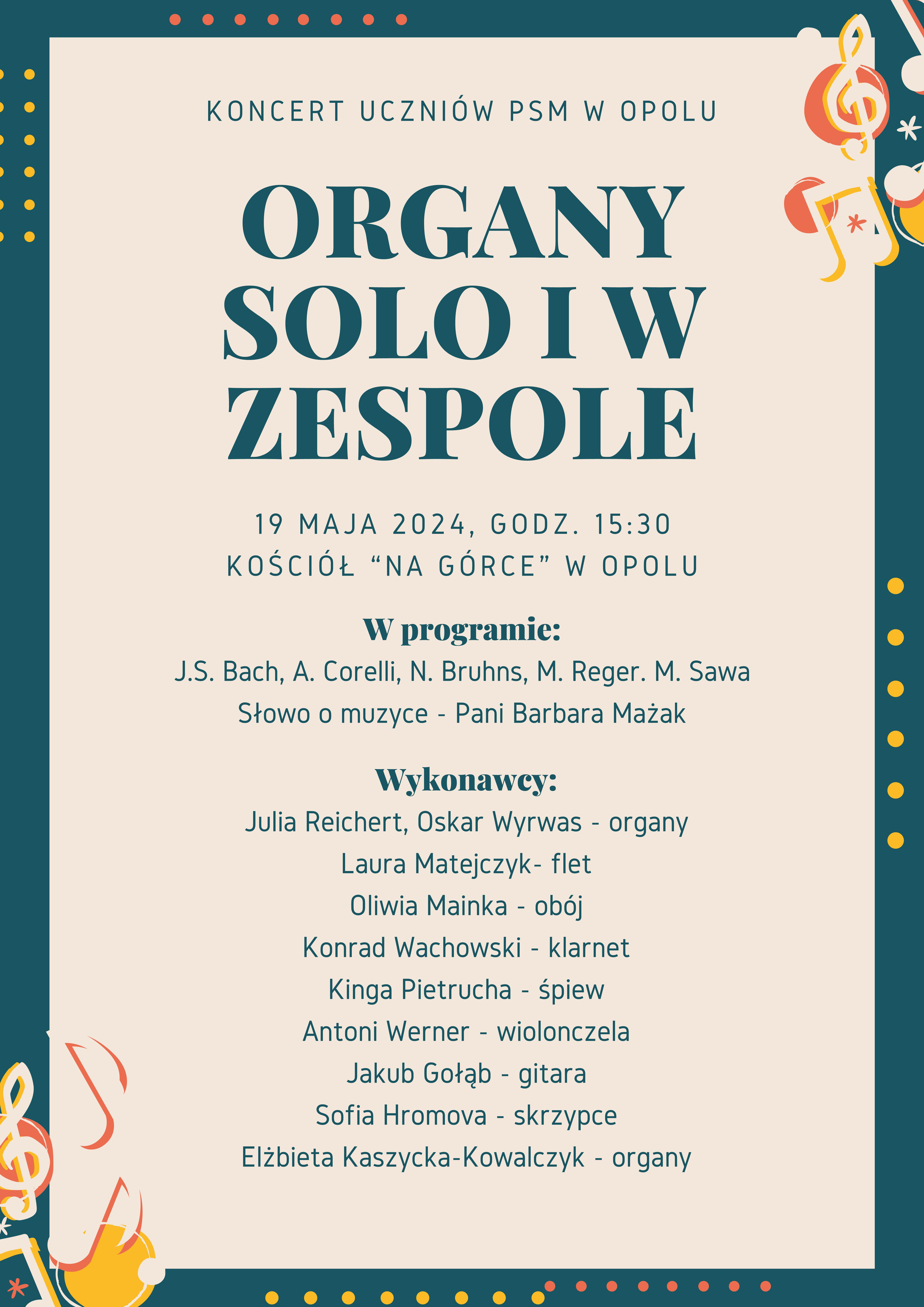 Organy solo i w zespole 2024