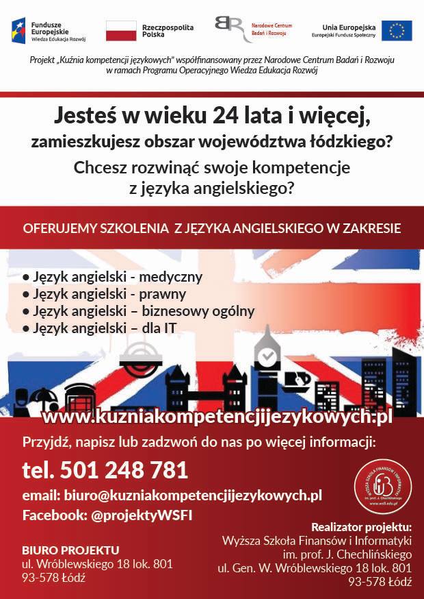 Plakat Kuźnia kompetencji językowych