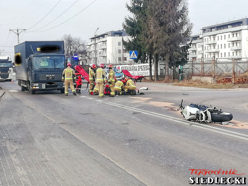 Wypadek w Siedlcach na ul. Artyleryjskiej.