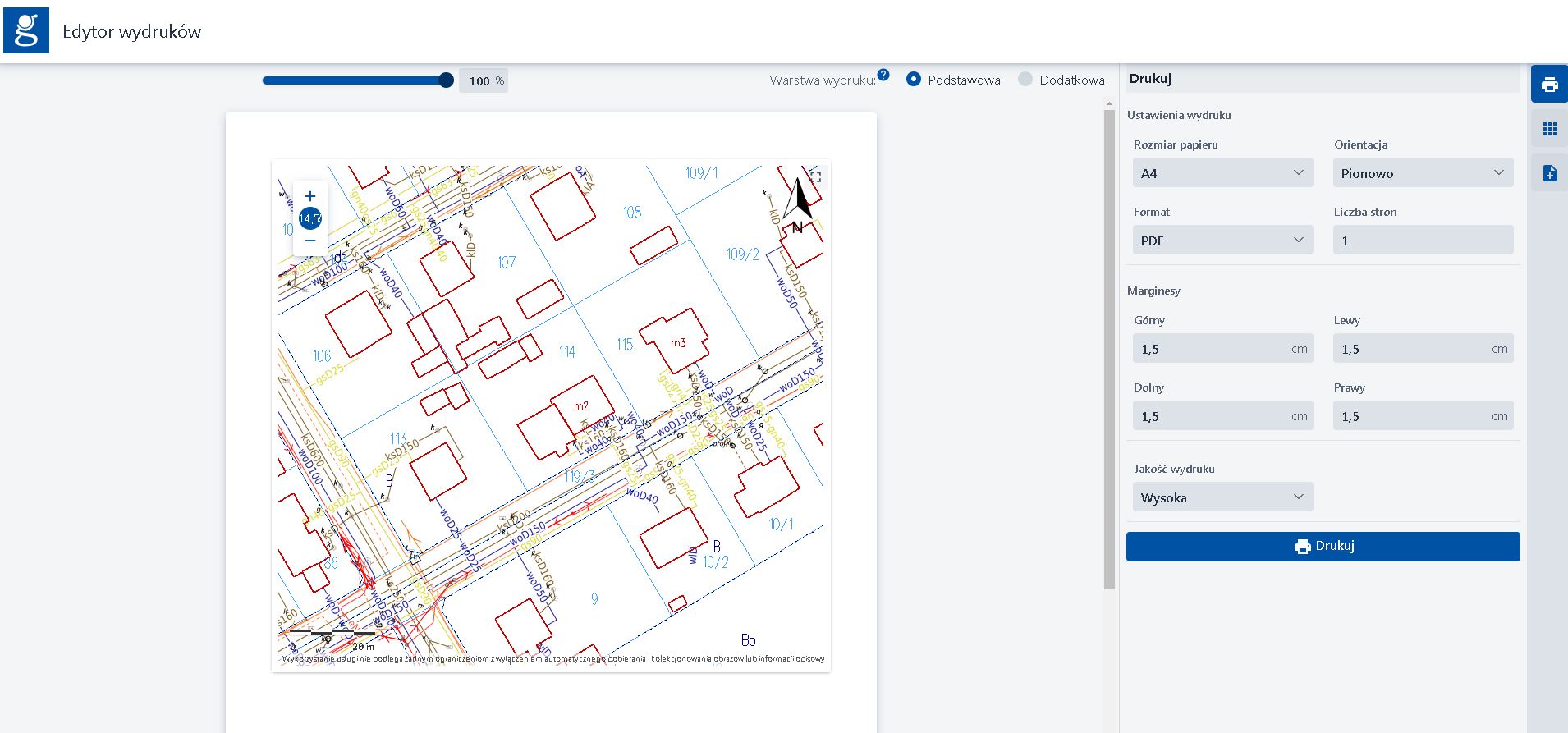 Ilustracja przedstawia ulepszone funkcjonalności w nowej kompozycji mapowej