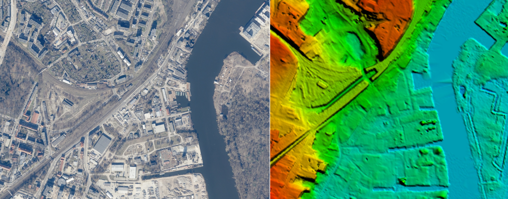 Ilustracja przedstawia dane fotogrametryczne wykonane na zlecenie ARiMR.