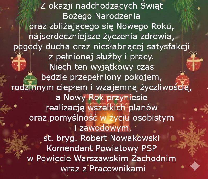 Życzenia Bożonarodzeniowe i Noworoczne