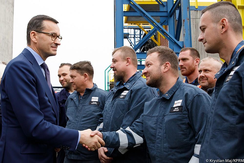 Premier wita się górnikami.