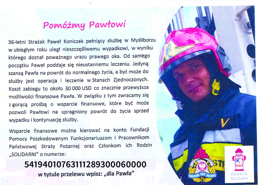 Na zdjęciu 36-letni strażak Paweł Koniczek