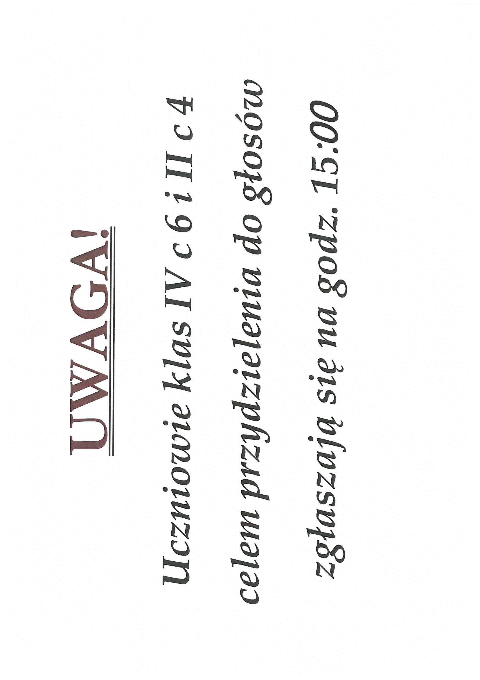 Uwaga _informacja o spotkaniu