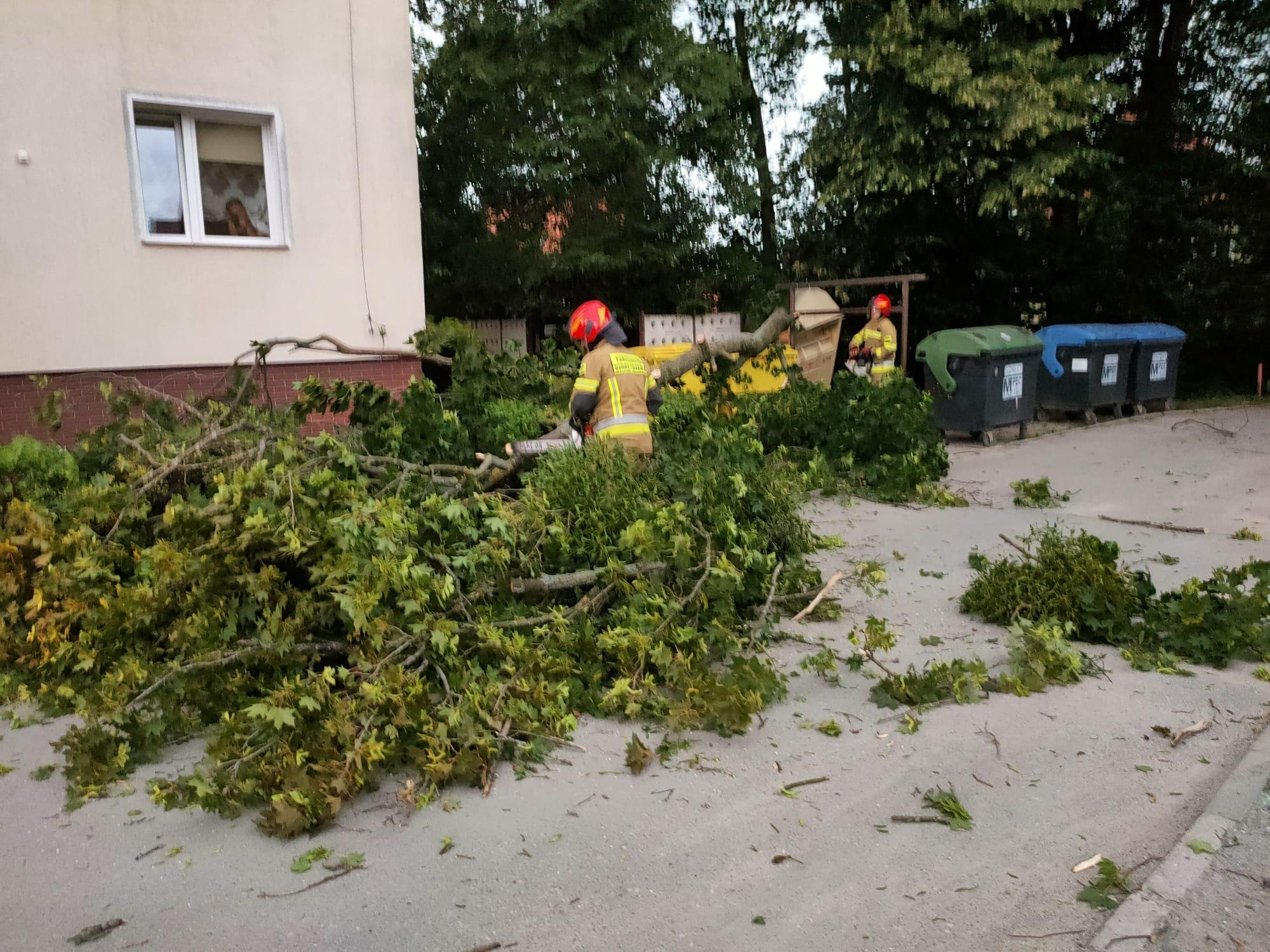 Kilkanaście zdarzeń związanych z przechodzącym frontem atmosferycznym