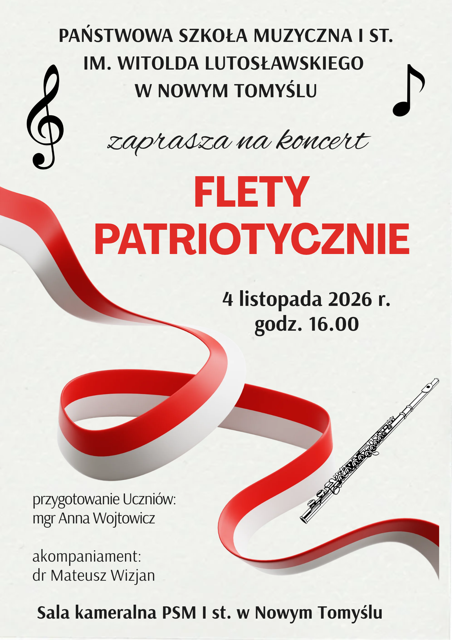 Plakat - Kopncert Flety Patriotycznie
