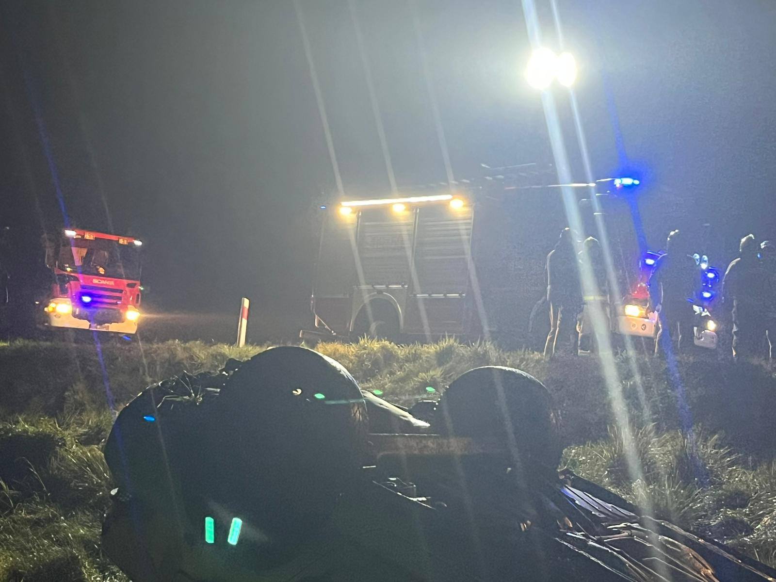 Dachowanie z udziałem toyoty – gm. Pieniężno