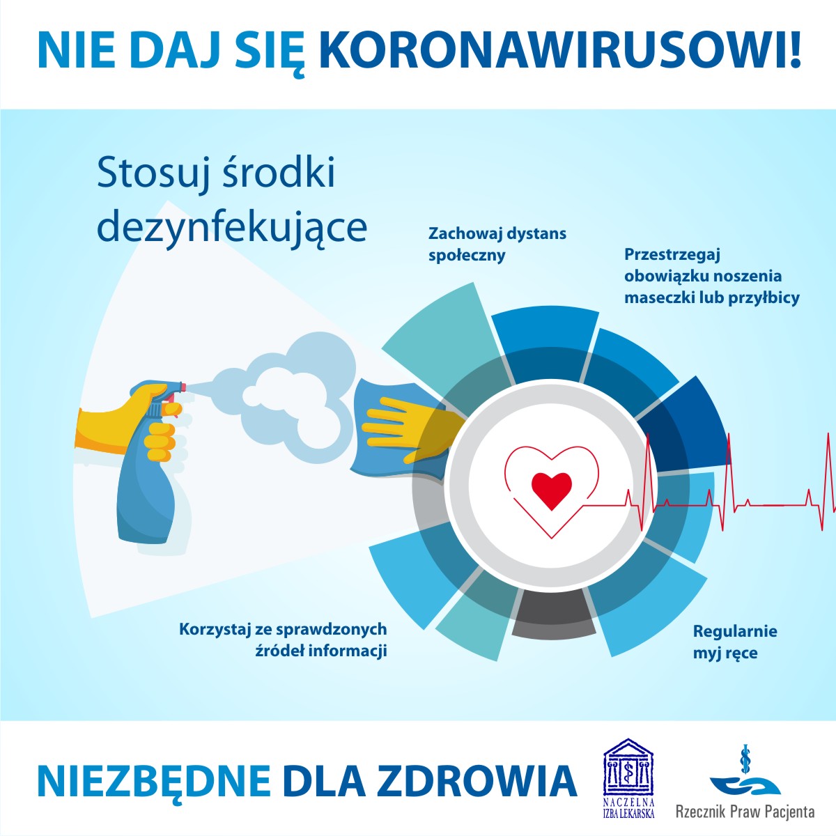 stosuj środki dezynfekujące