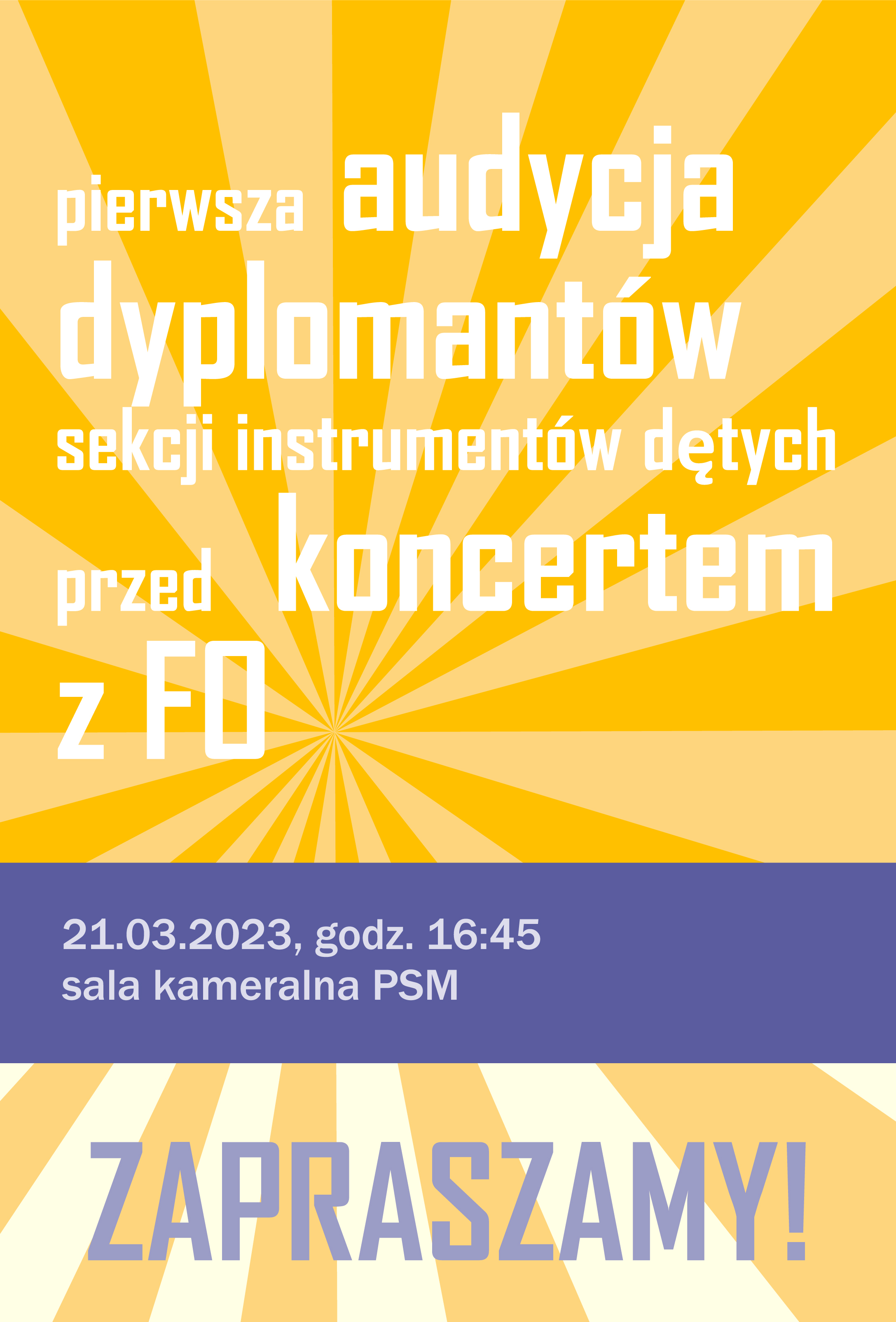 Plakat Pierwszej Audycji Dyplomantów