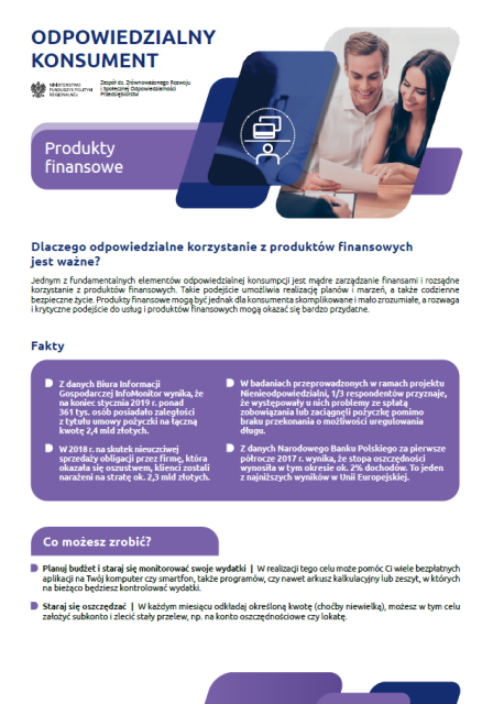 Odpowiedzialność konsumencka_Produkty finansowe