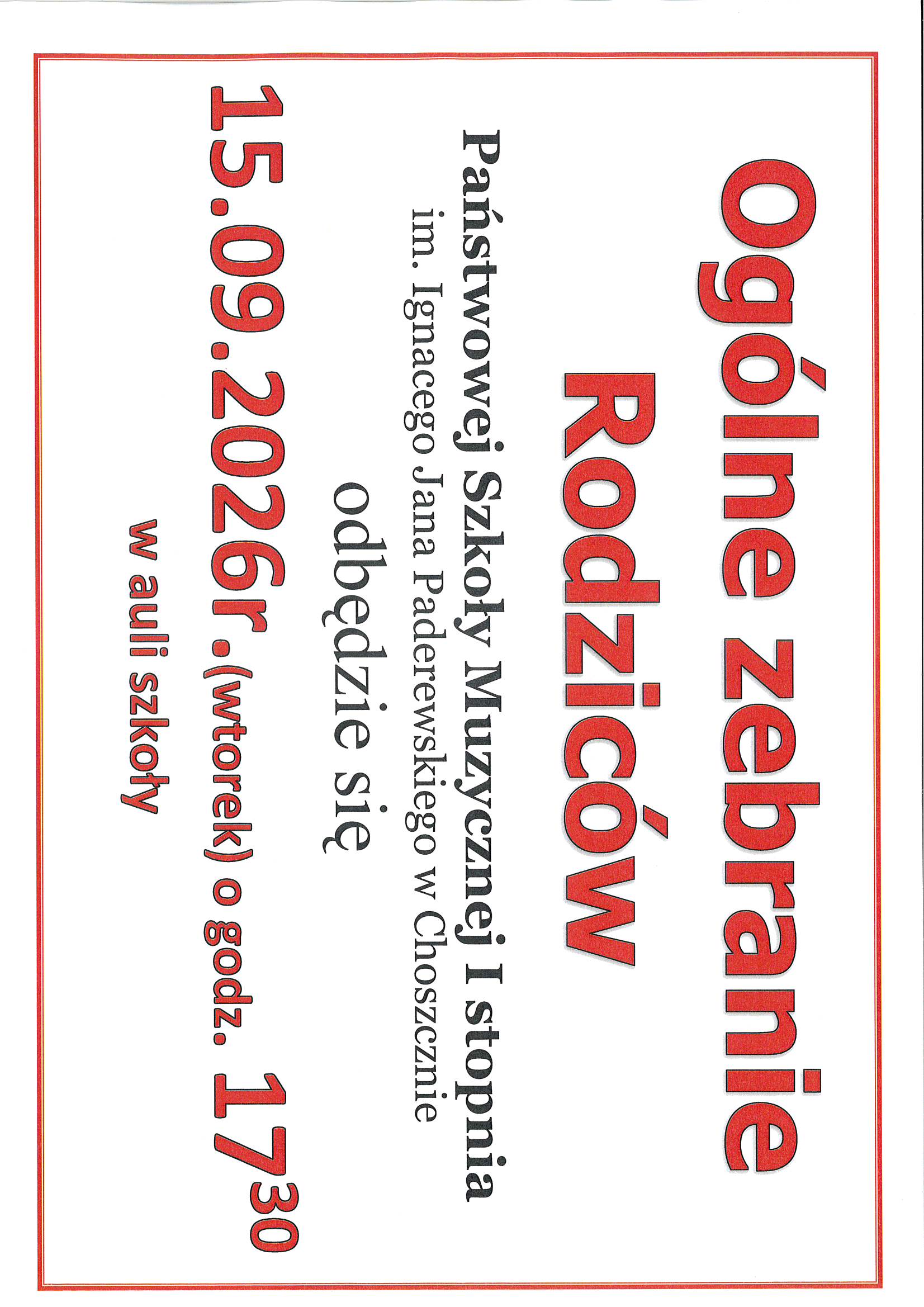 Ogólne zebranie rodziców