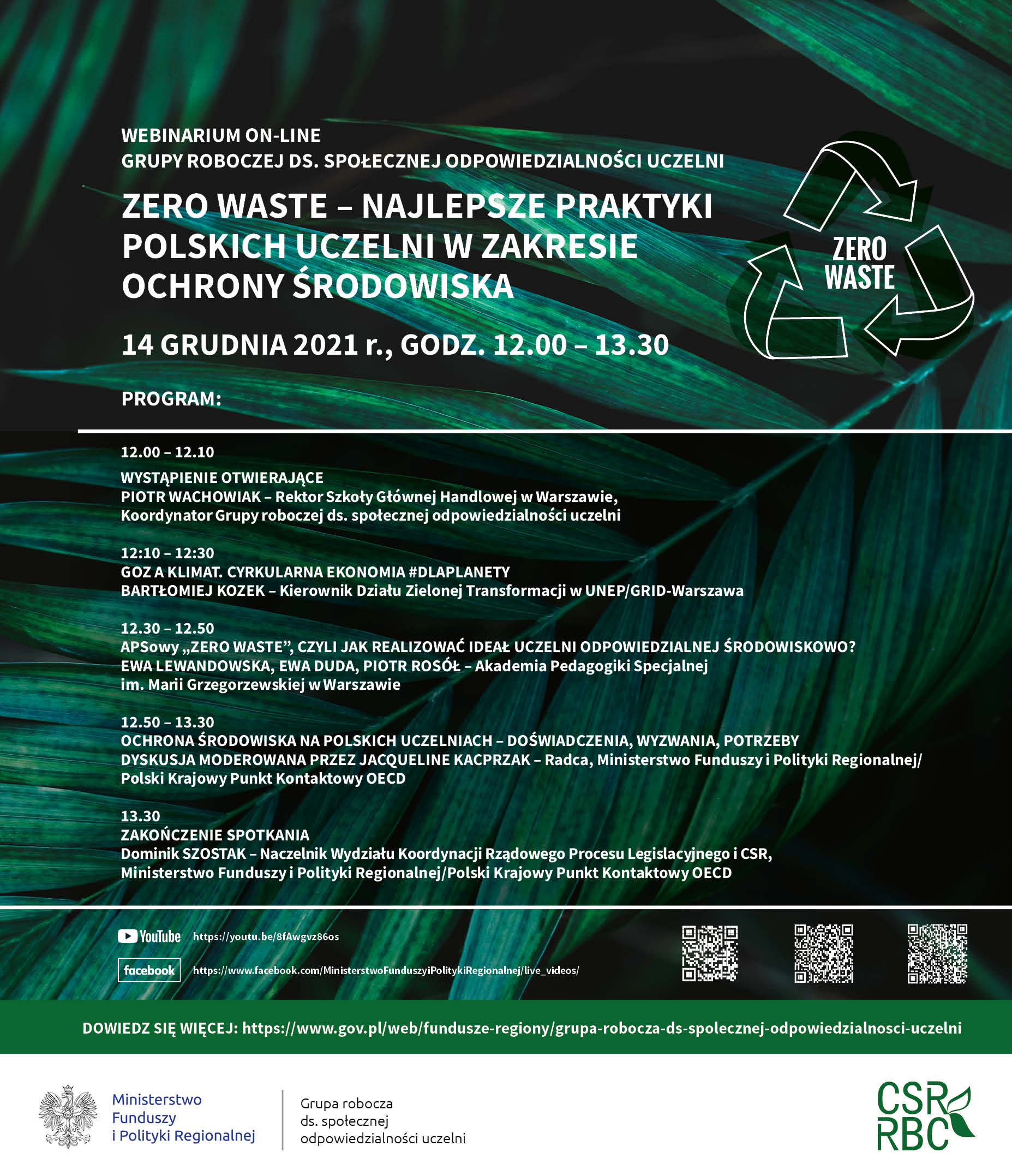 Agenda webinarium w dniu 14 grudnia 2021