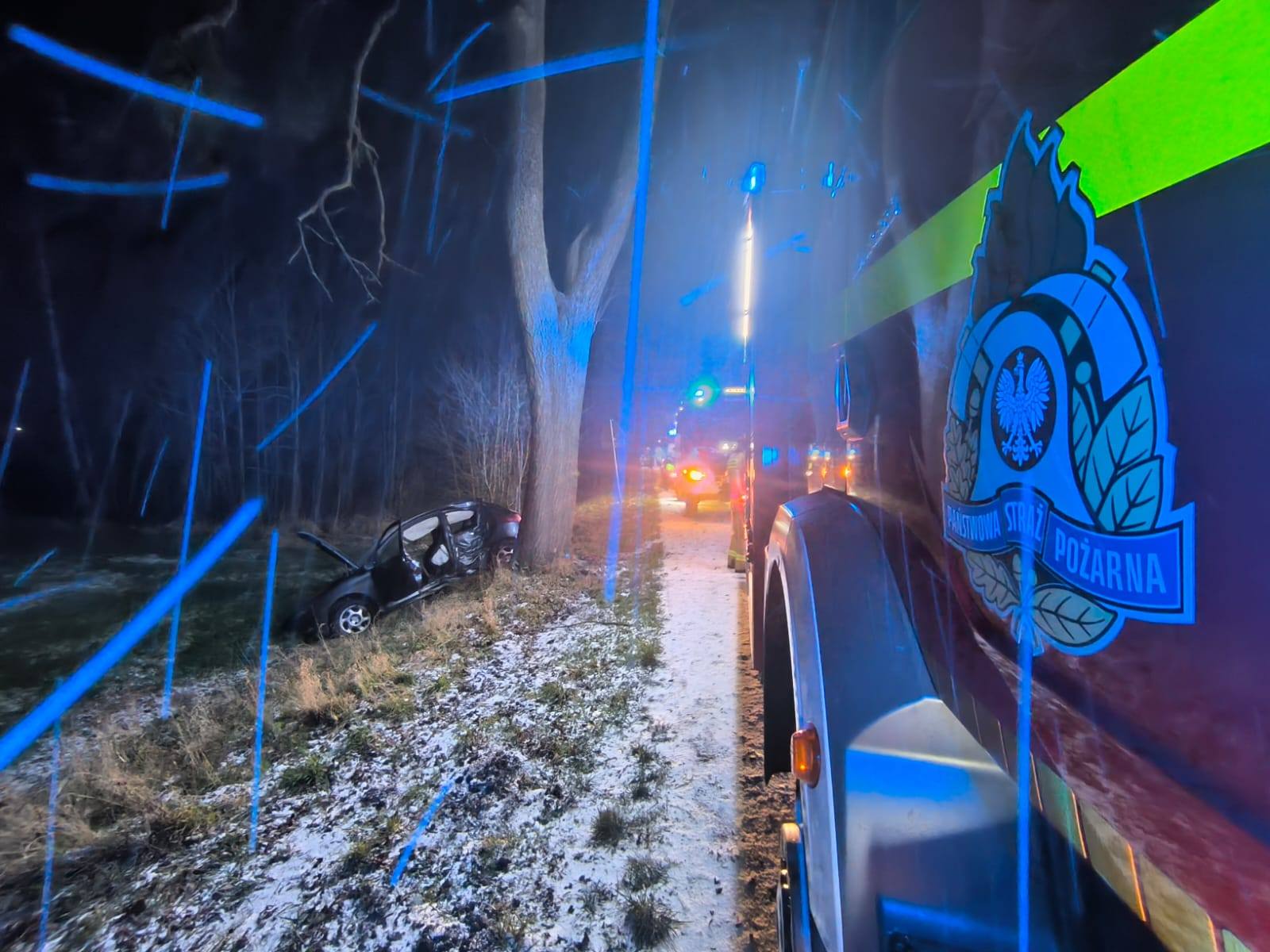 Groźny wypadek z udziałem auta osobowego – gm. Braniewo