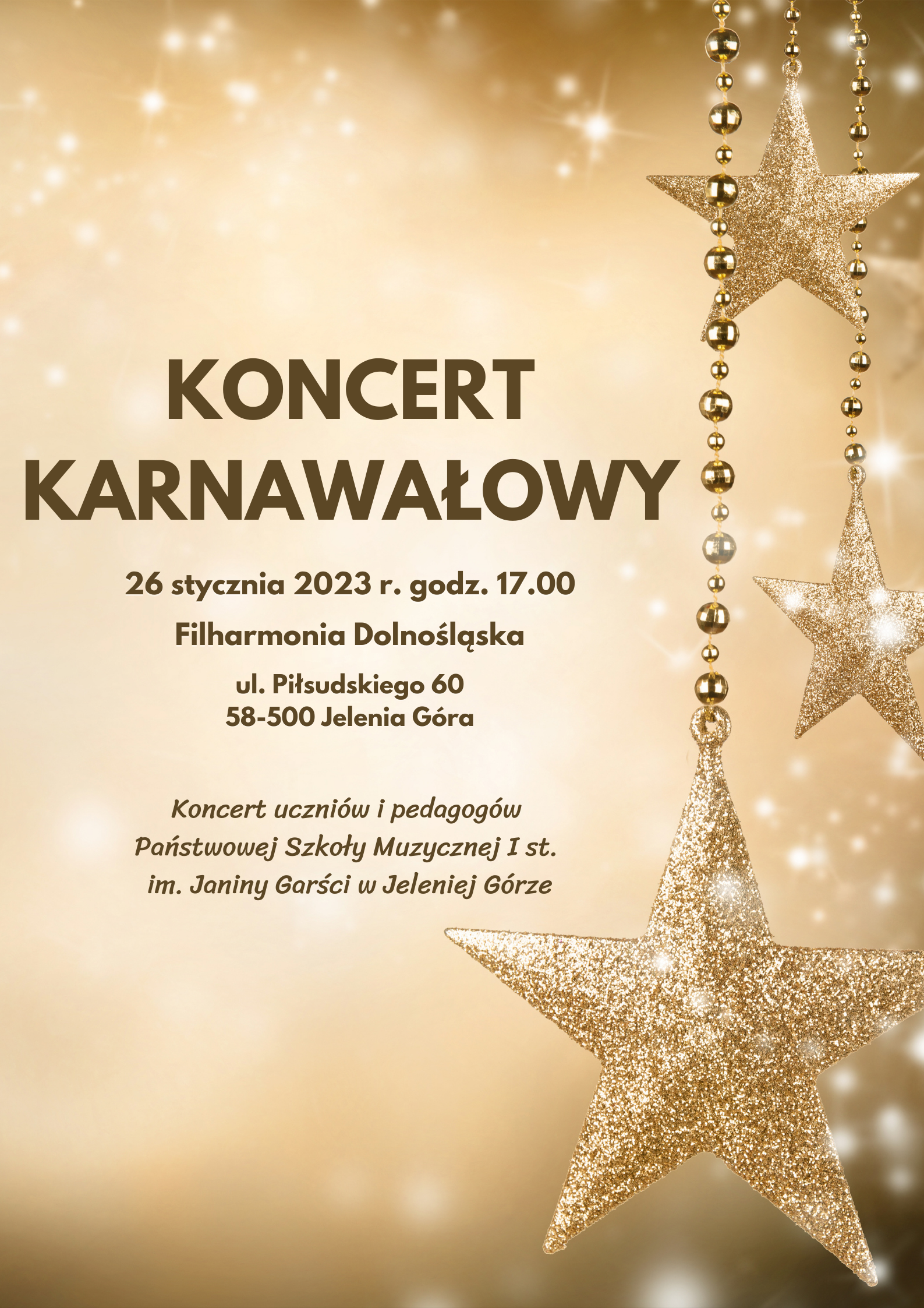 plakat koncertu karnawałowego