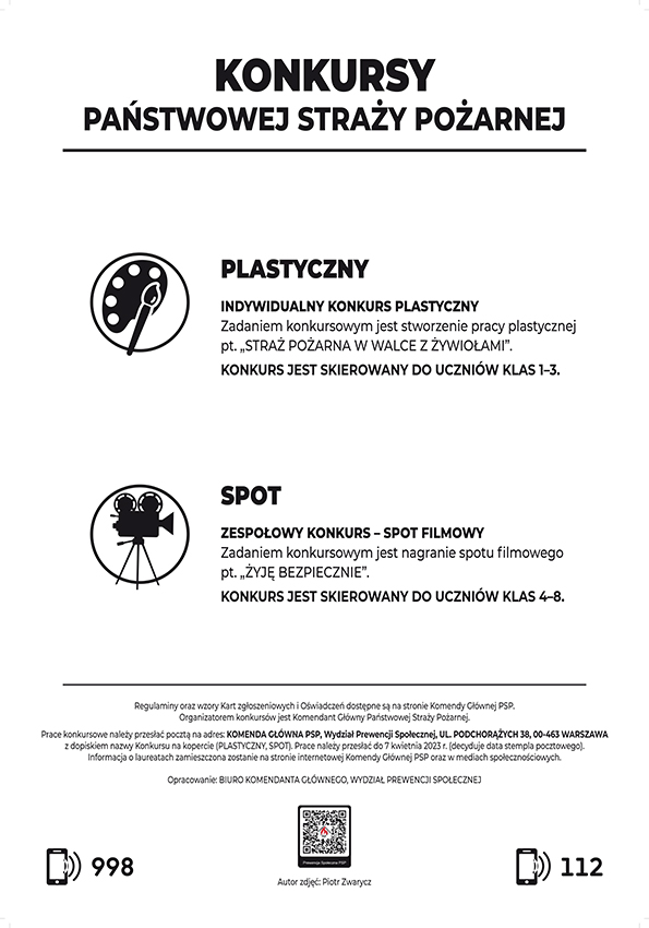 Kalendarz plakat tył na rok 2023