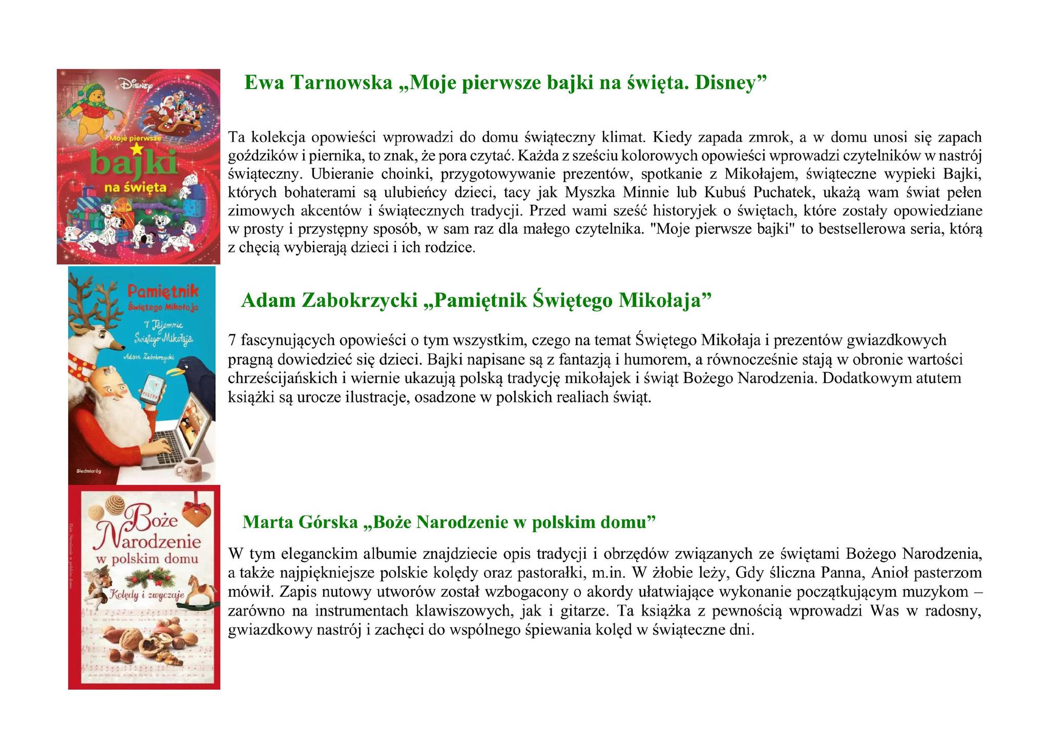 Szkolna biblioteka poleca na Święta