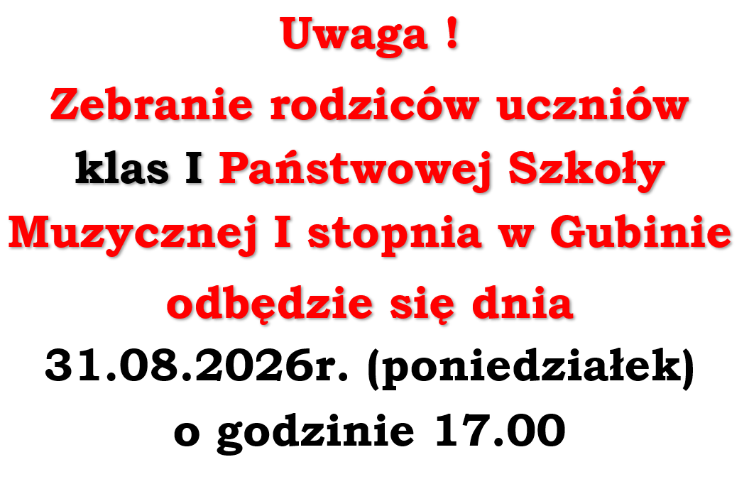 Zebranie klasy I