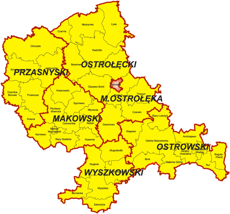 Obszar działania delegatury