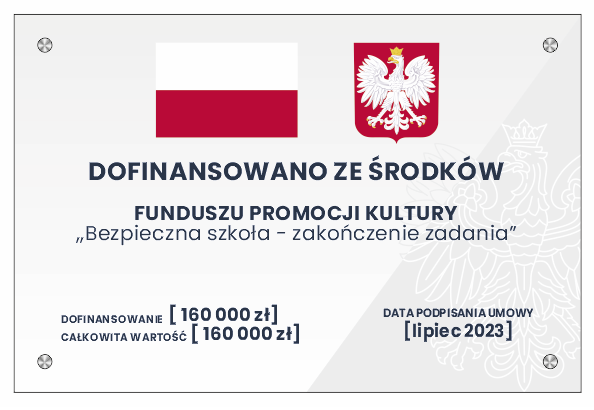 plakat Bezpieczna szkoła zakończenie projektu