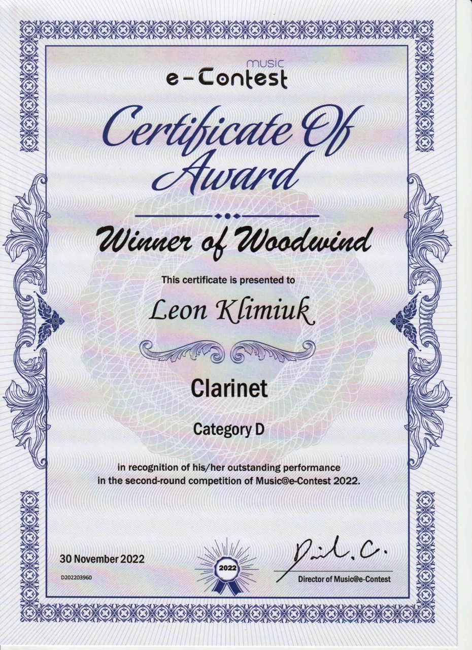 Dyplom Leon Klimiuk