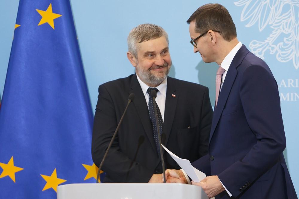 Minister Jan Ardanowski i premier Mateusz Morawiecki.