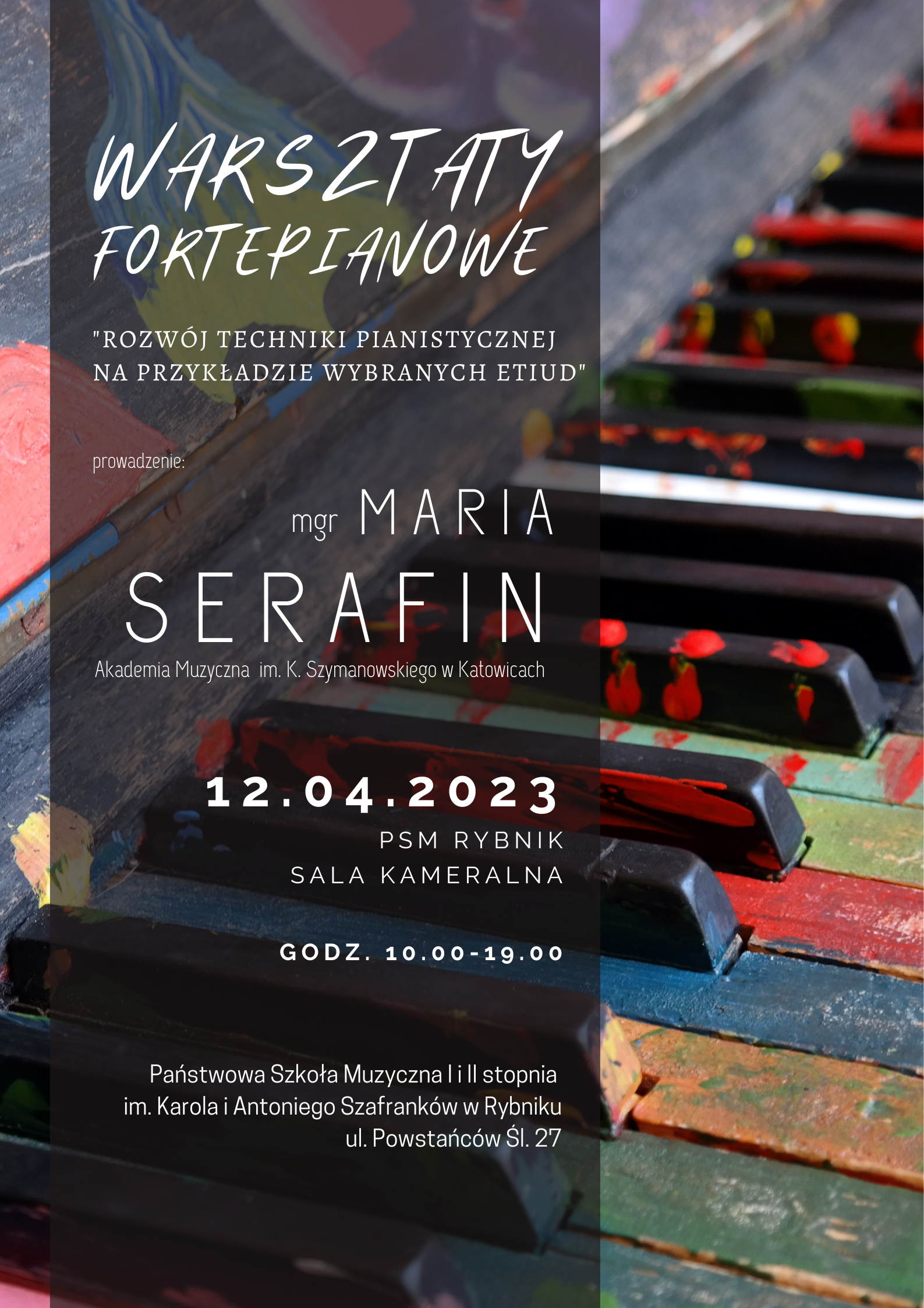 Plakat warsztaty fortepianowe 12.04.2023