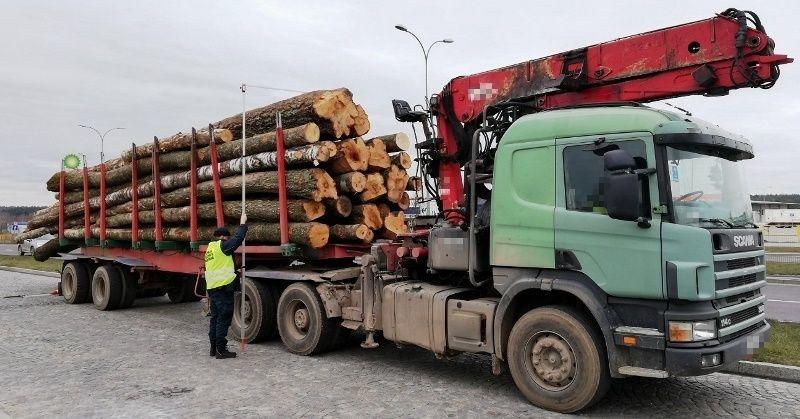 Nieprawidłowy transport drewna zatrzymał do kontroli patrol podlaskiej ITD w Białymstoku.