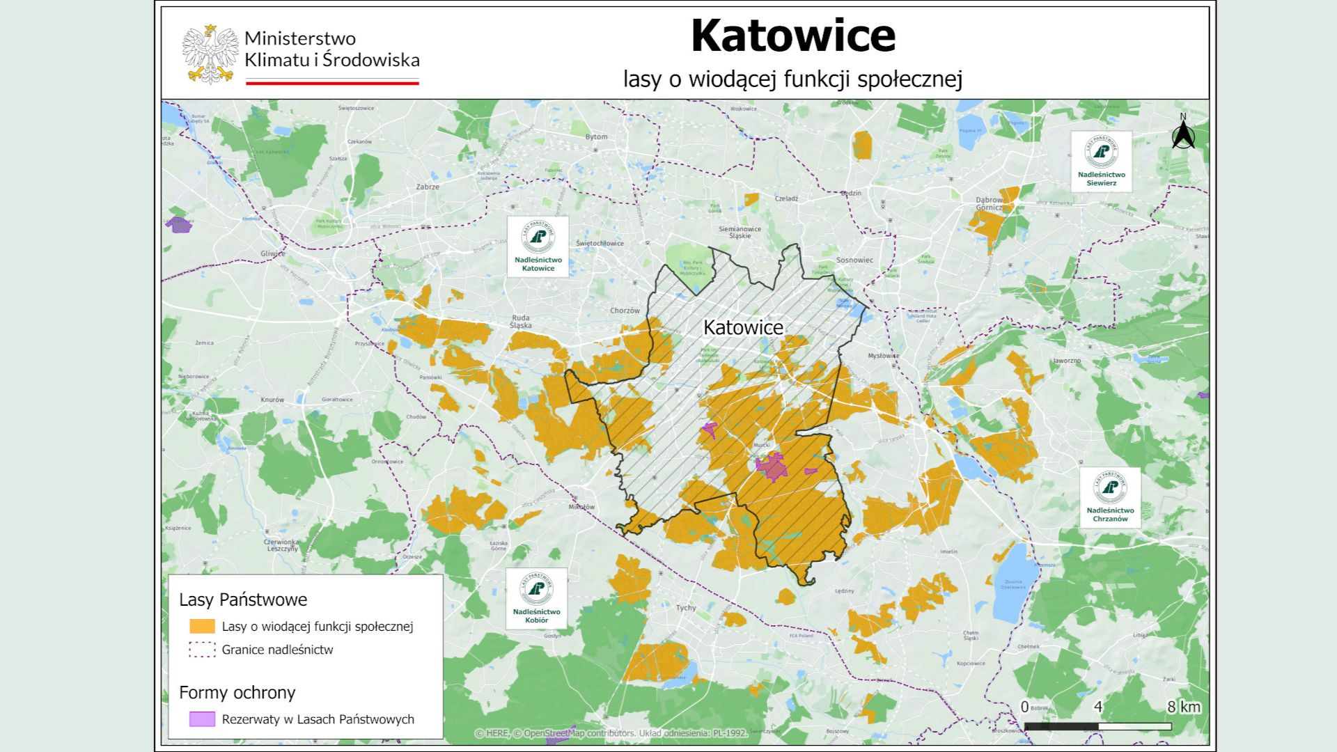 mapa Katowice
