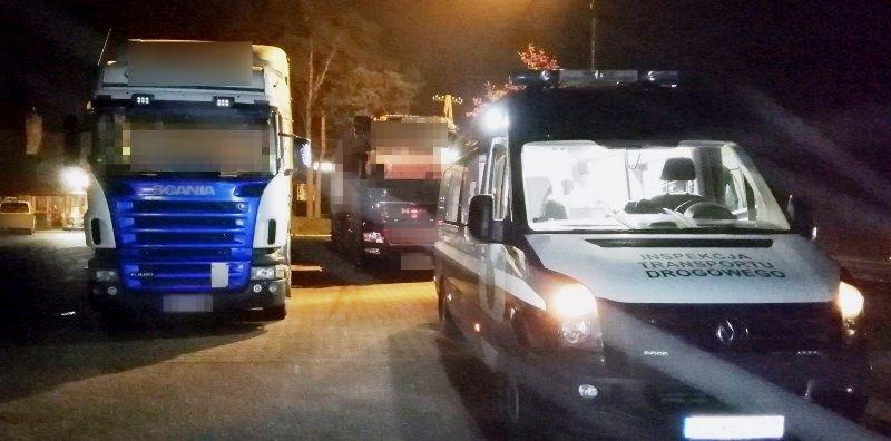 Radiowóz ITD i ciężarówki