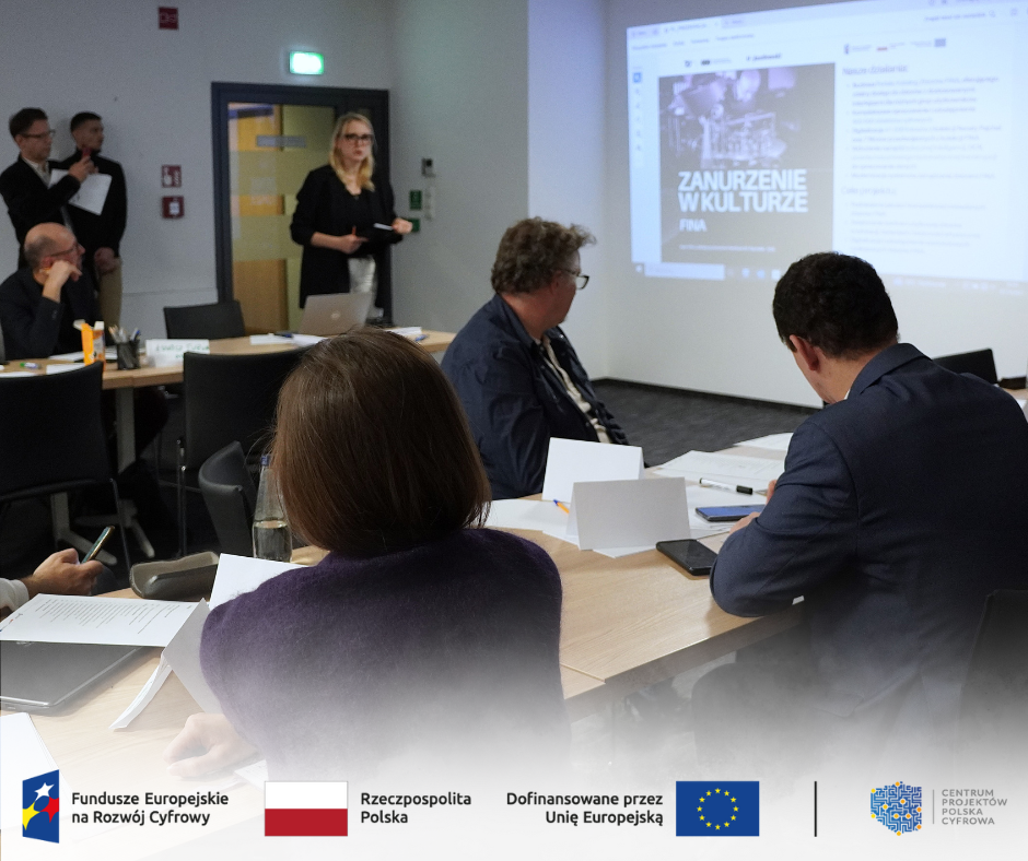 Prezentacja projektu FINA „Zanurzenie w kulturze” podczas spotkania Beneficjentów działania 02.03 FERC